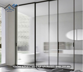 CỬA LÙA HỆ SLIM KHÔNG RAY DƯỚI